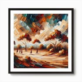 Wide Brush Outback Art Print