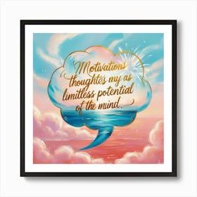 Default A Motivational Thought Bubble Illustrated In A Vibrant 3 Art Print