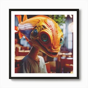 Fish In A Restaurant Art Print