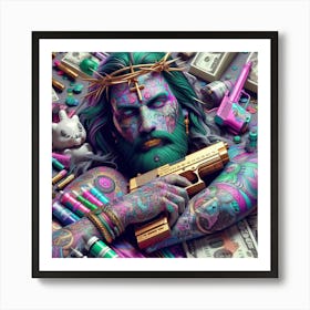 Jesus With Money 2 Art Print