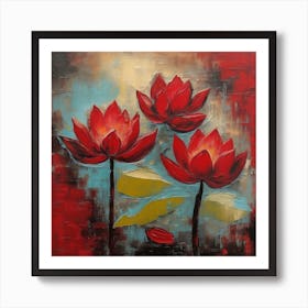 Flower of Red Lotus 1 Art Print