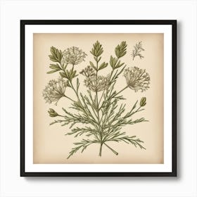 Botanical Illustration flower plants painting art print Art Print