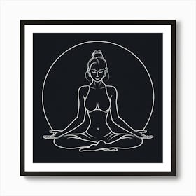 Meditating Woman - Yoga, Peace Affiche