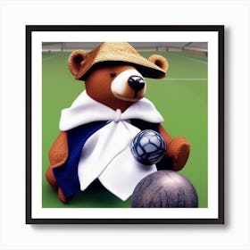 Teddy Bear Bowling 1 Art Print