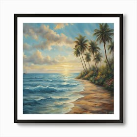 Sunset Beach Art Print