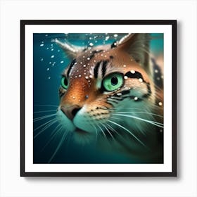 Tiger Underwater Art Print