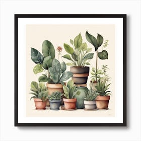 Potted Plants Art Print