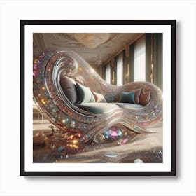 Diamond Couch Art Print