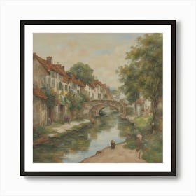 Village In France Art Print