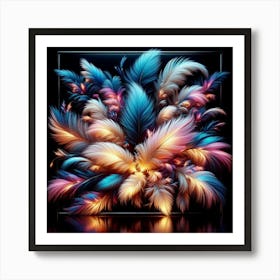 Colorful Feathers Art Print