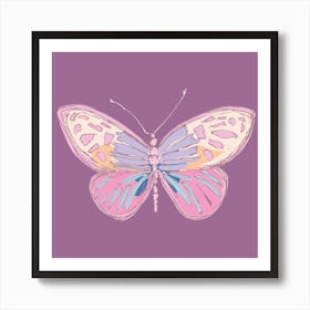 Butterfly Kauai Square Art Print