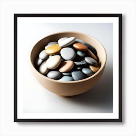Pebbles In A Bowl 2 Art Print