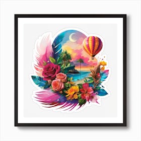 Hot Air Balloon Art Print