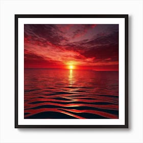 Sunset Over The Ocean 193 Art Print