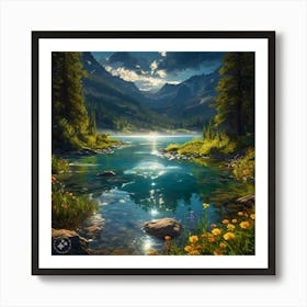 Beautiful scene of nature Art Print