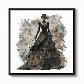 Victorian Dress Art Print