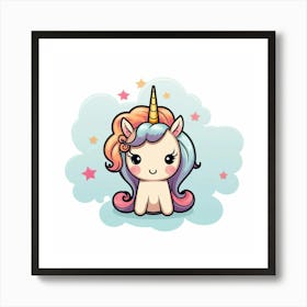 Cute Unicorn 639 Art Print