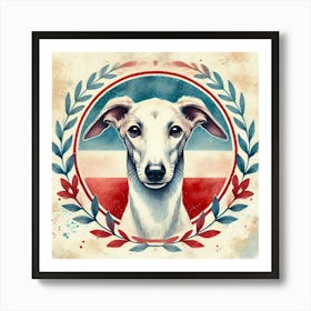 Watercolor Whippet 1 Art Print