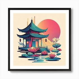 Chinese Pagoda 2 Art Print