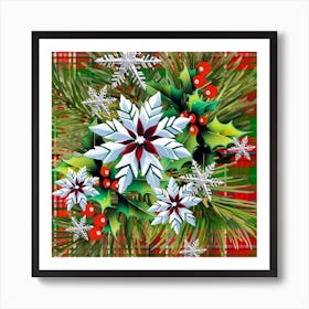 Christmas Holly Art Print