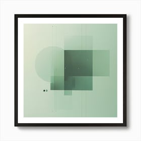 Abstract geometric retro modern illustration Art Print