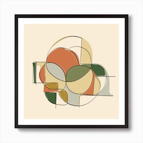 Abstract Geometric Shapes 1 Art Print