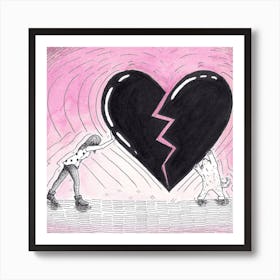 Heart Reconstruction Square Art Print