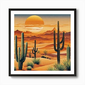 Cactus Desert Art Print