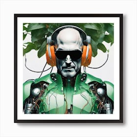 Robot Head 7 Art Print