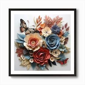 Paper Flowers 7 Art Print