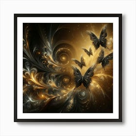 Abstract Butterflies 1 Art Print