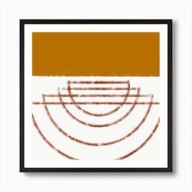 Mid-Century Modern Circles Art Print