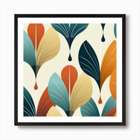 Abstract Leaves Art Print