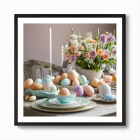 Easter Table Setting 5 Art Print