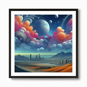 Planets In The Sky Art Print
