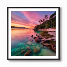 Sunset In Thailand Art Print