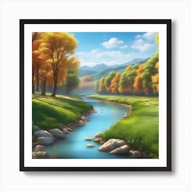 Autumn Landscape 18 Art Print