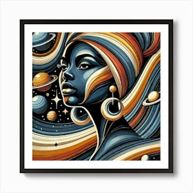 Skylithra Celestial Portrait Art Print