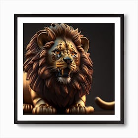 Golden Lion Art Print