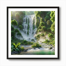 Waterfall - Waterfall Stock Art Print