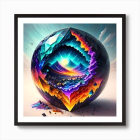 Fractal Sphere Art Print