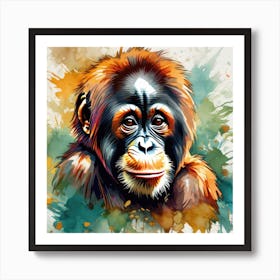 Baby Orangutan 1 Art Print