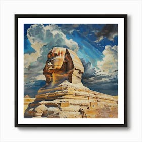 A Sphinx In Giza Oil Painting Illustration 1719991943 3 Art Print