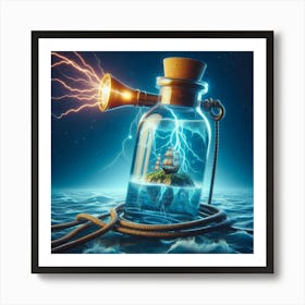 Ship In A Bottle Art Print