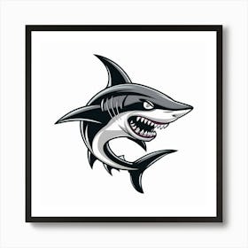 Shark Mascot 1 Art Print