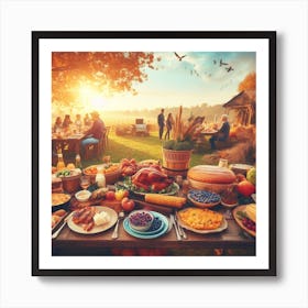 Thanksgiving Table Art Print