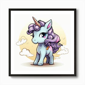 Cute Unicorn 558 Art Print