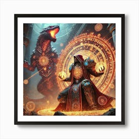 A Highly Detailed Science Fiction Illustration Of Chrono Flame Seal Art Print