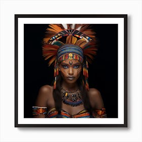 Portrait Of African American Woman Art Print