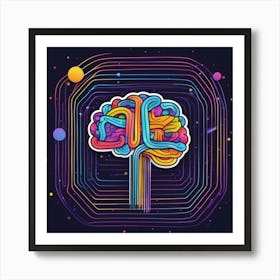 Abstract Brain 8 Art Print